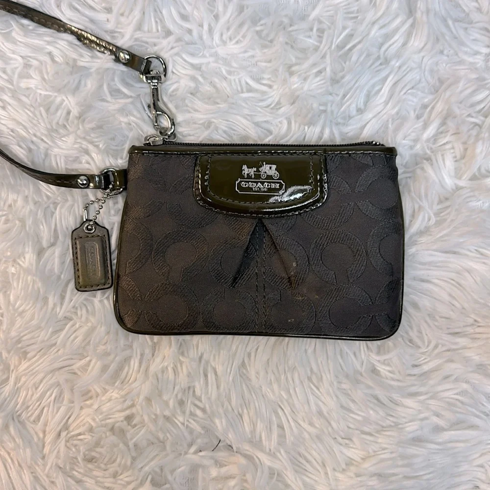 Coach OP Art Wristlet Pouch Wallet Clutch
